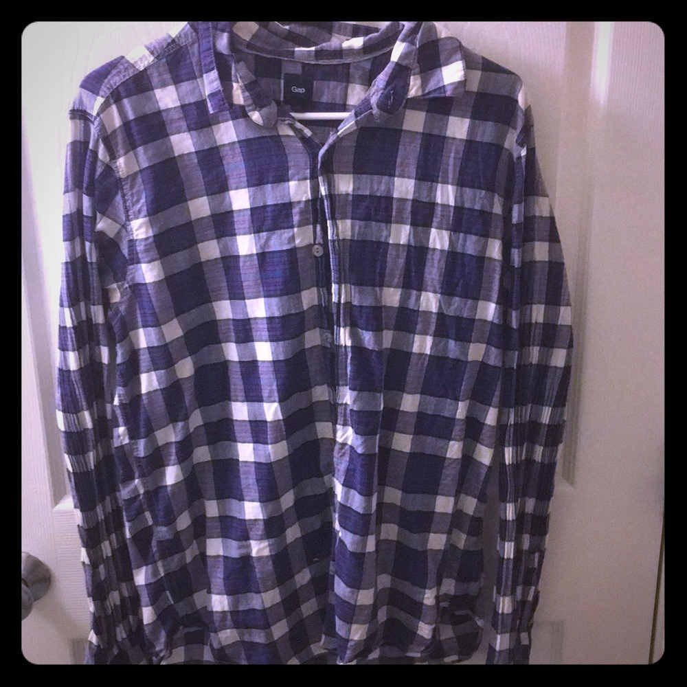 Purple long sleeve gap button down